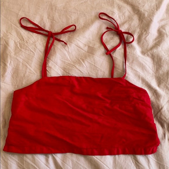 Brandy Melville Tops - Brandy Melville Red Dena Tank with Ties